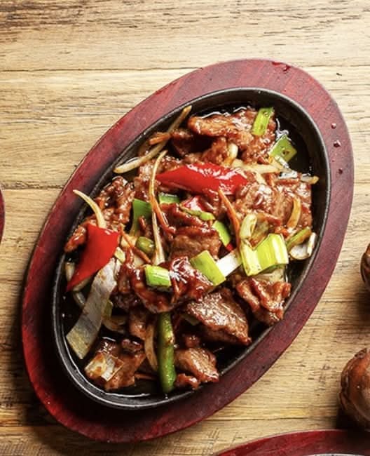 706_Sizzling Mongolian Beef    蒙古铁板牛肉